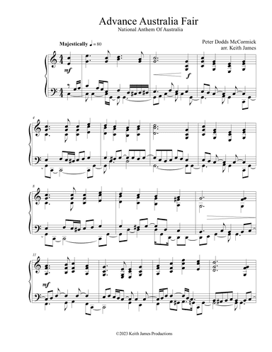 Advance Australia Fair (National Anthem Of Australia) (arr. Keith James)