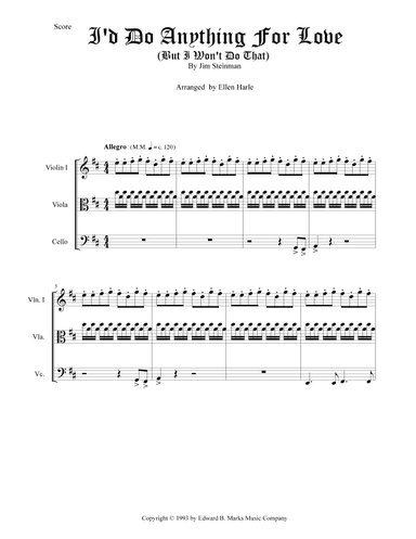 I'd Do Anything For Love (but I Won't Do That) (arr. Ellen Harle)