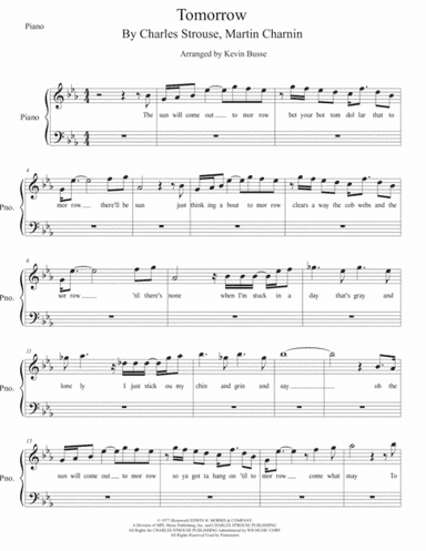 Tomorrow (arr. Kevin Busse)