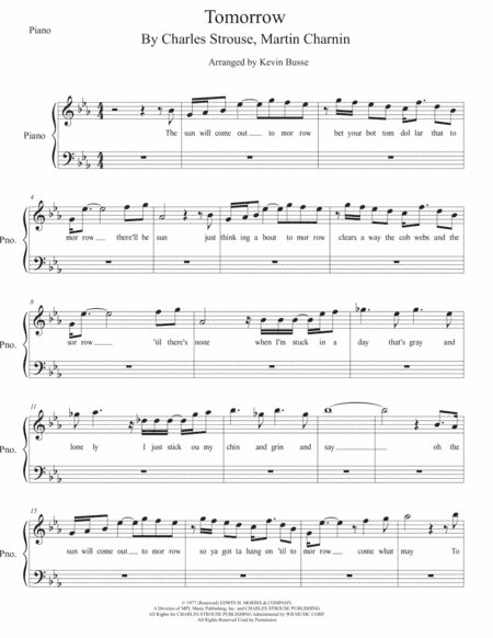 Tomorrow (arr. Kevin Busse)