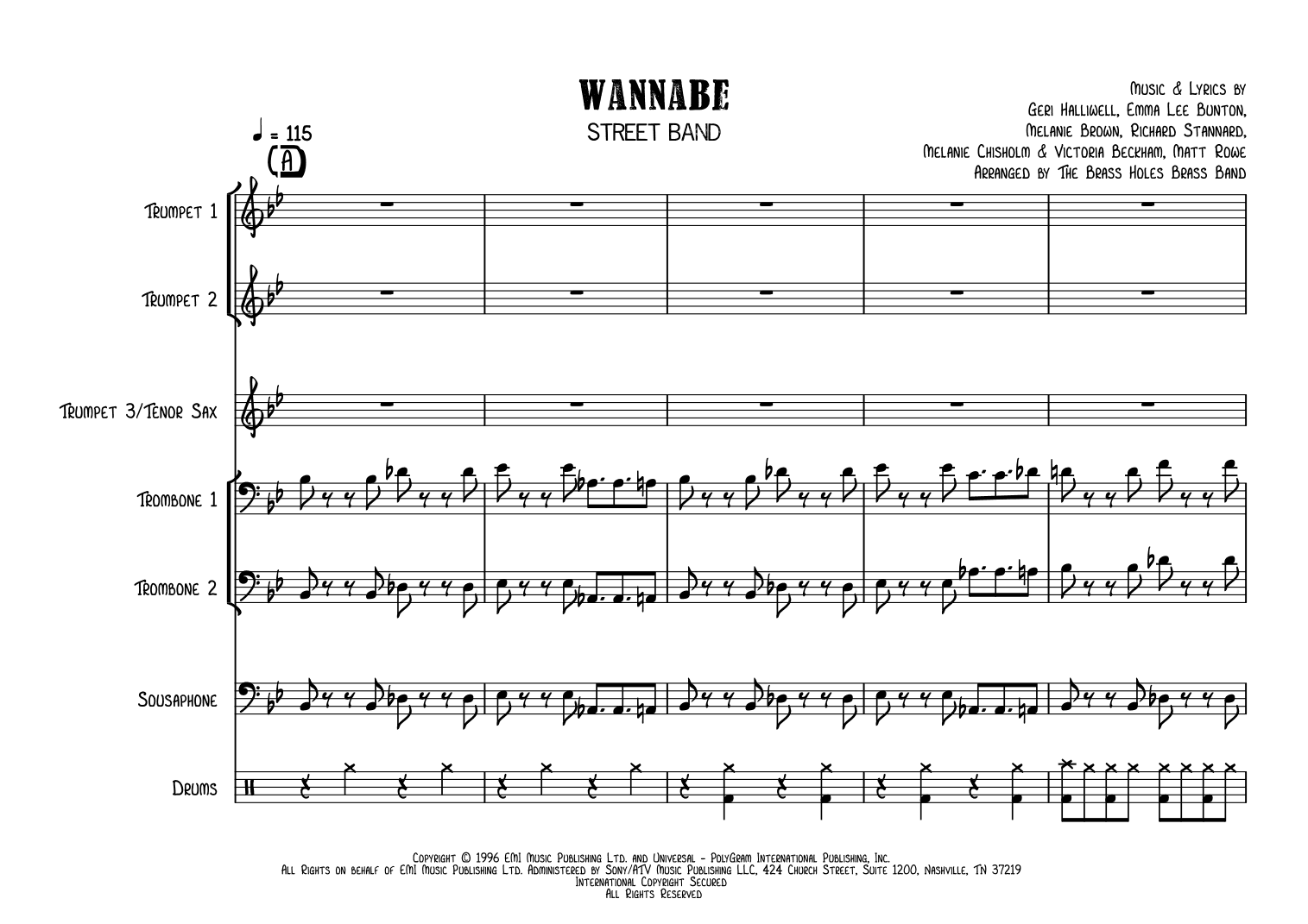 Wannabe (arr. The Brass Holes Brass Band)