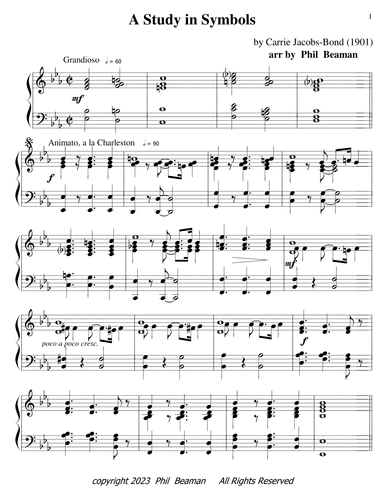A Study in Symbols - piano solo (arr. Phil Beaman)