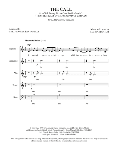 The Call (arr. Christopher Santanelli)