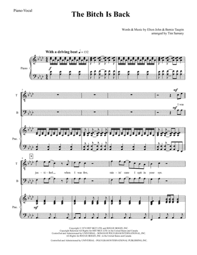 The Bitch Is Back (arr. Tim Sarsany)