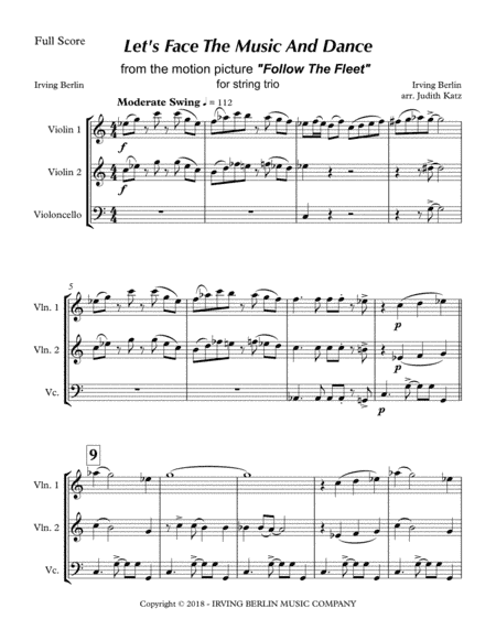 Let''s Face The Music And Dance (arr. Judith Katz)