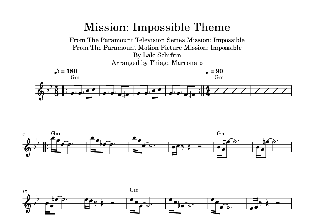 Mission: Impossible Theme (arr. Thiago Marconato)