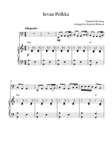Ievan Polkka (cello solo and piano accompaniment) (arr. Kaiserin Rebecca)