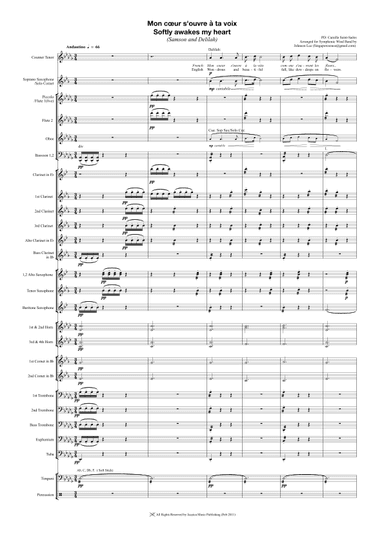 Softly Awakes My Heart (Mon cœur s'ouvre à ta voix) (arr. Johnson Lee)