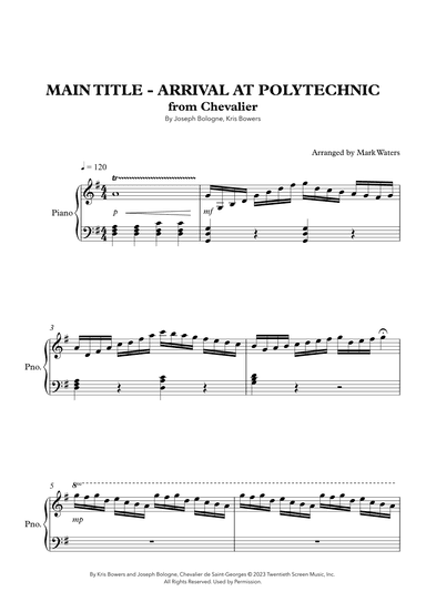 Main Title - Arrival At Polytechnic (arr. Mark Waters)