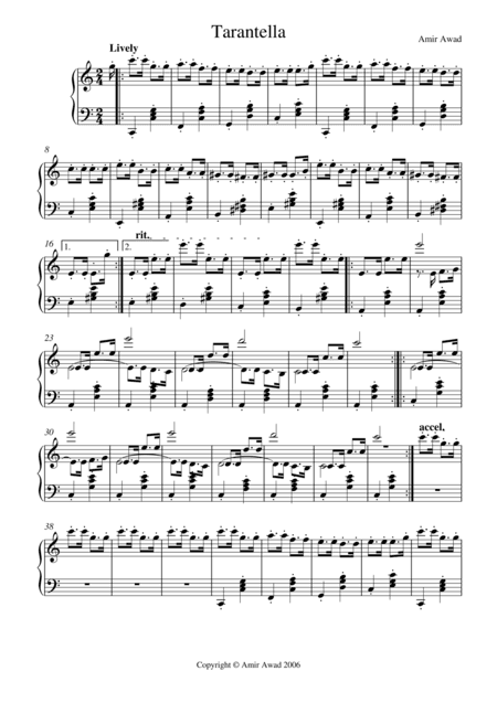 Tarantella for Solo Piano