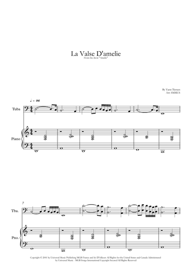 La Valse D'amelie (arr. SMMUS)