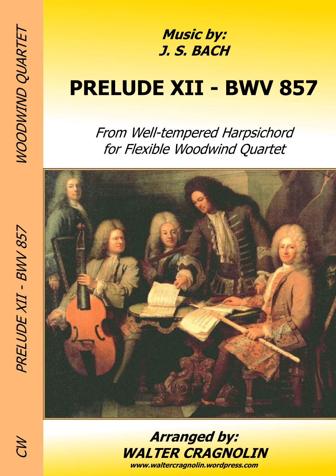PRELUDE XII BWV 857 for Flexible Woodwinds Quartet (arr. Walter Cragnolin)