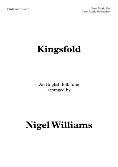 Kingsfold, an English folk tune for Flute and Piano (arr. Nigel Williams)