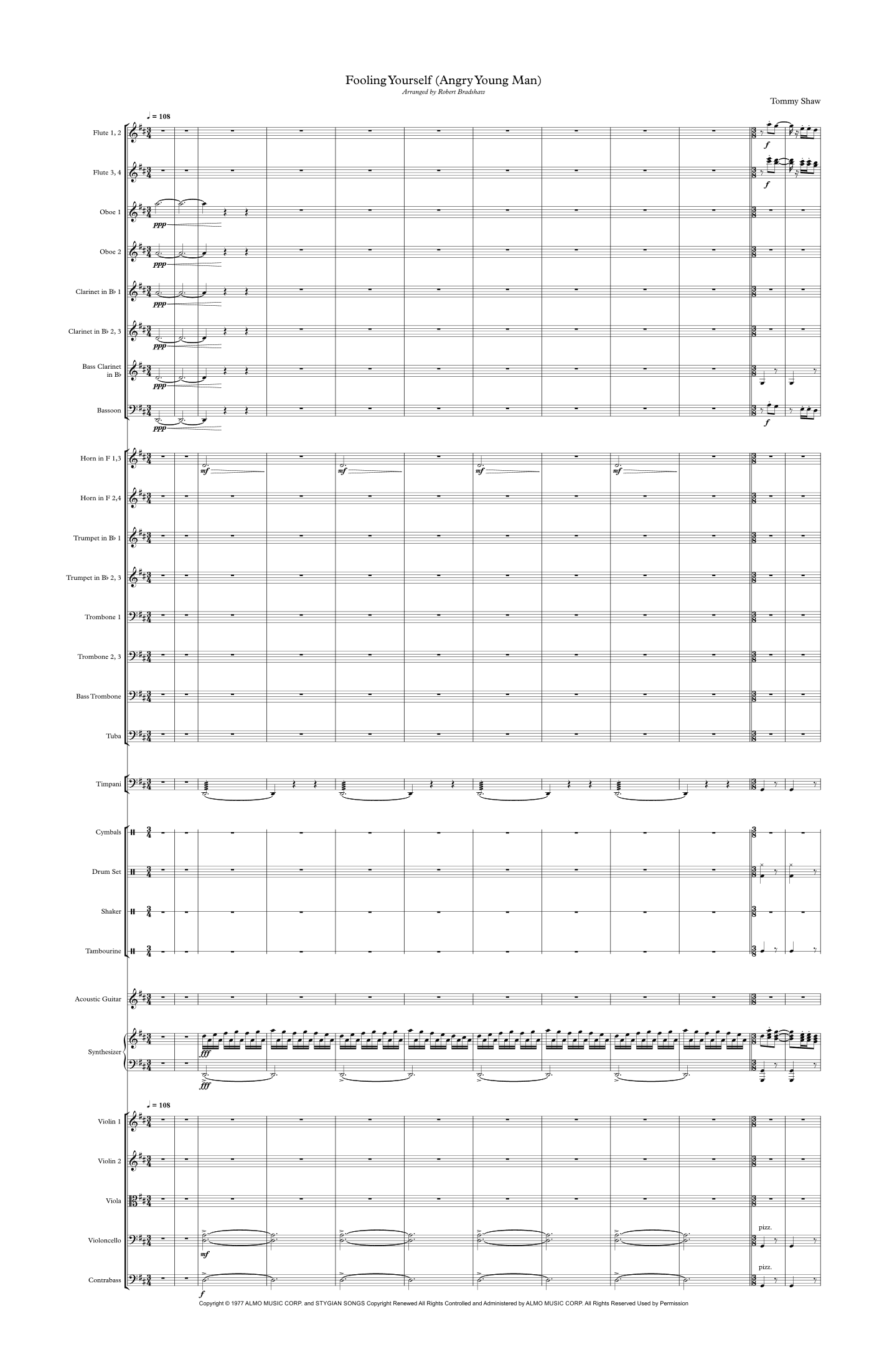 Fooling Yourself (the Angry Young Man) (arr. Robert Bradshaw)