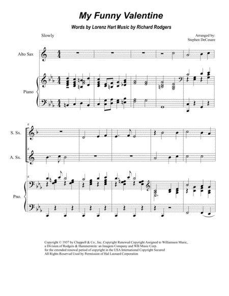 My Funny Valentine (arr. Stephen DeCesare)