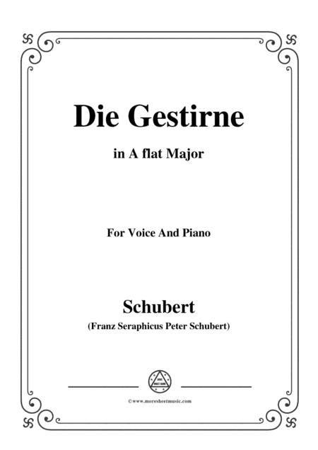 Schubert-Die Gestirne,in A flat Major,for Voice&Piano (arr. MSM)