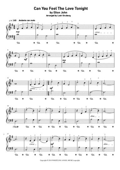Can You Feel The Love Tonight (arr. Leah Ginzburg)