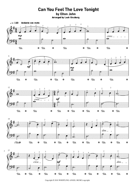 Can You Feel The Love Tonight (arr. Leah Ginzburg)