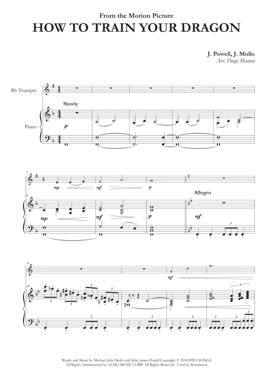 How To Train Your Dragon (arr. Diego Marani)