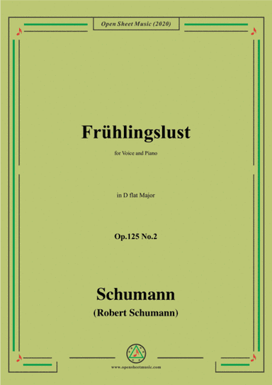 Schumann-Frühlingslust Op.125 No.2,in D flat Major (arr. MSM)