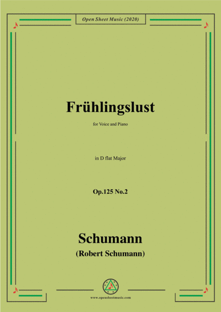 Schumann-Frühlingslust Op.125 No.2,in D flat Major (arr. MSM)