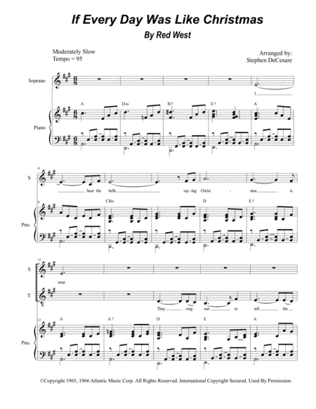 If Every Day Was Like Christmas (arr. Stephen DeCesare)