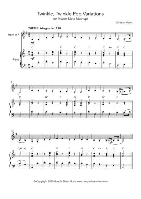 Twinkle, Twinkle Pop Variations (Twinkle, Twinkle Little Star) (arr. Hoopla Sheet Music)