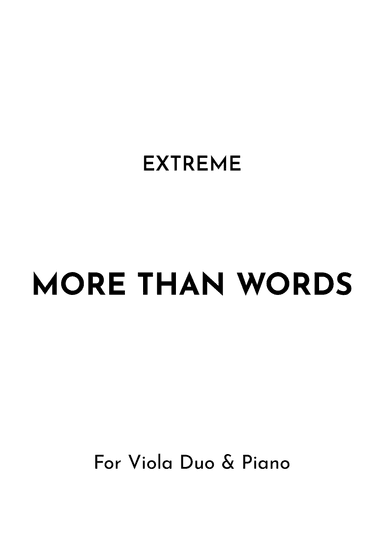 More Than Words (arr. Jireh J.)