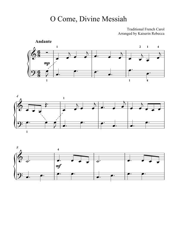 O Come, Divine Messiah (arr. Kaiserin Rebecca)