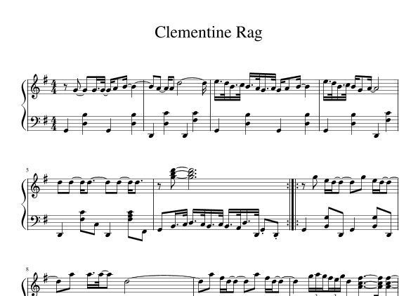 Clementine Rag (Piano)