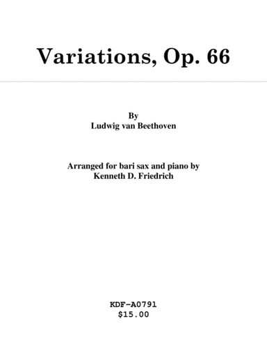 Variations, Op. 66 (arr. Kenneth D. Friedrich)