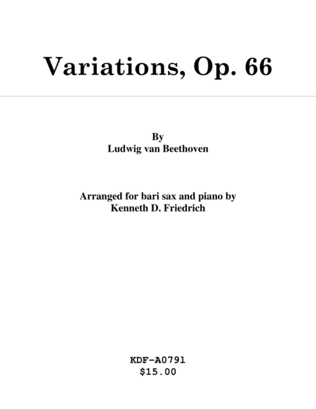 Variations, Op. 66 (arr. Kenneth D. Friedrich)