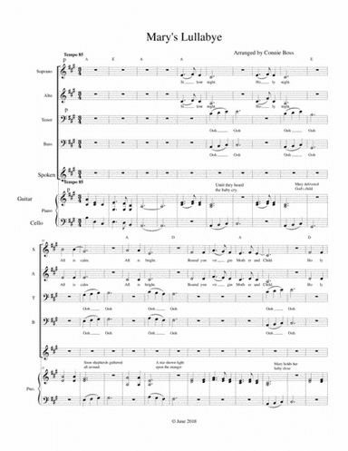 Mary's Lullaby (Silent Night) (arr. Connie Boss)