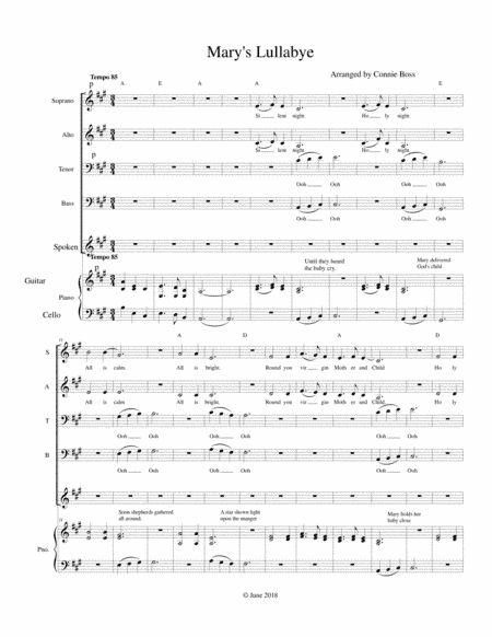 Mary's Lullaby (Silent Night) (arr. Connie Boss)