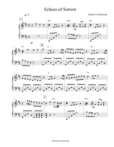 Echoes of Sorrow -Solo Piano Version