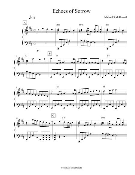 Echoes of Sorrow -Solo Piano Version