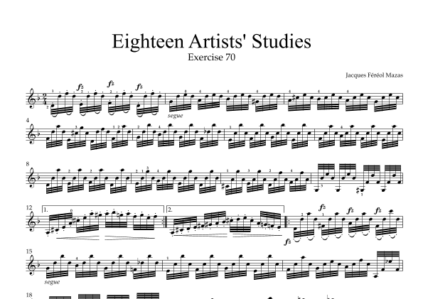 Mazas 75 Melodious & Progressive Studies Op 36, Book 3, No.70 (arr. String Masters)