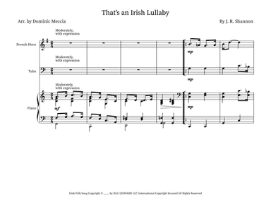 That's An Irish Lullaby (arr. Dominic Meccia)