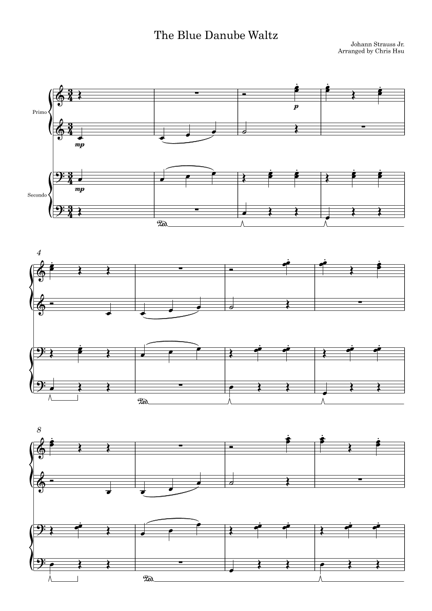 The Blue Danube Waltz (arr. Chris Hsu)