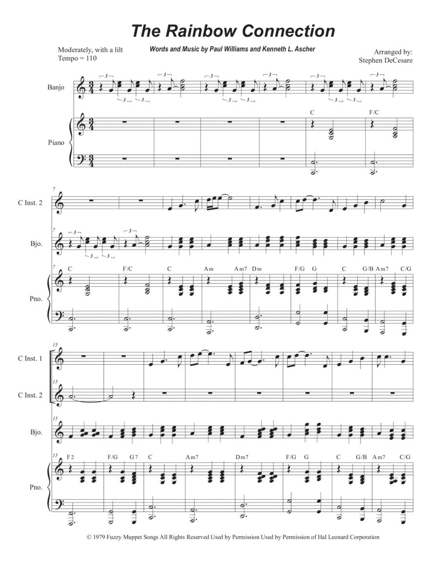 The Rainbow Connection (arr. Stephen DeCesare)