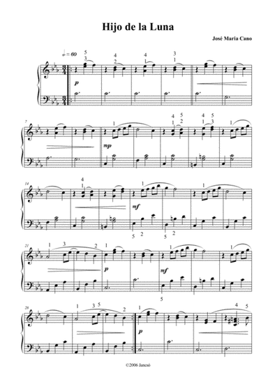 Hijo De La Luna (arr. Thomas Jancso)
