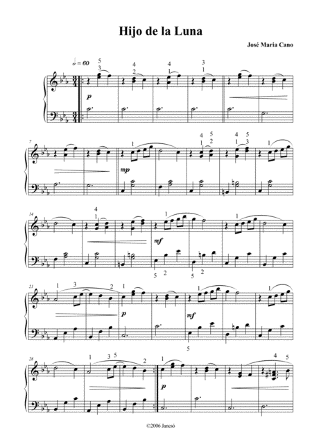 Hijo De La Luna (arr. Thomas Jancso)