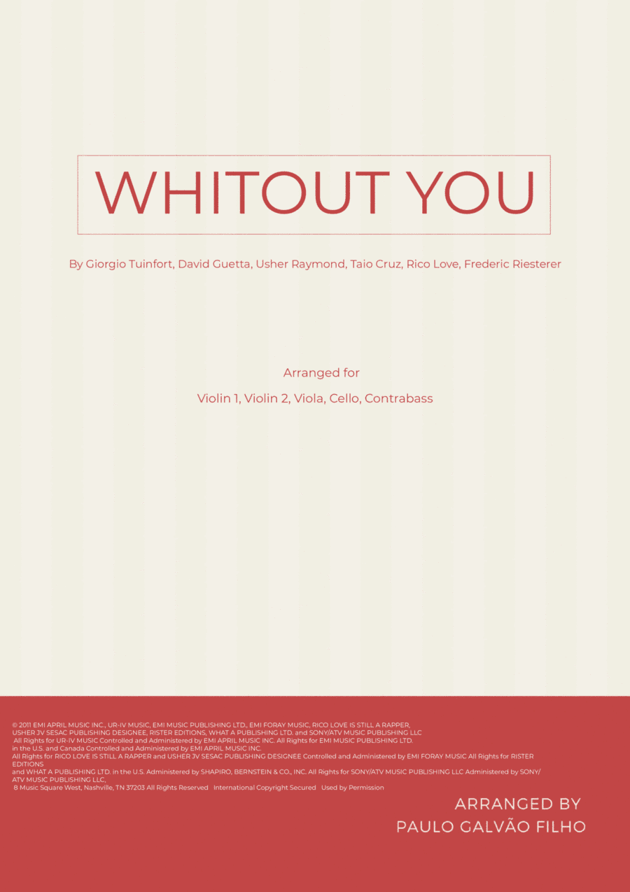 Without You (arr. Paulo Galvao Filho)