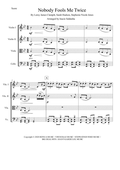 Nobody Fools Me Twice (arr. Inacio Saldanha)