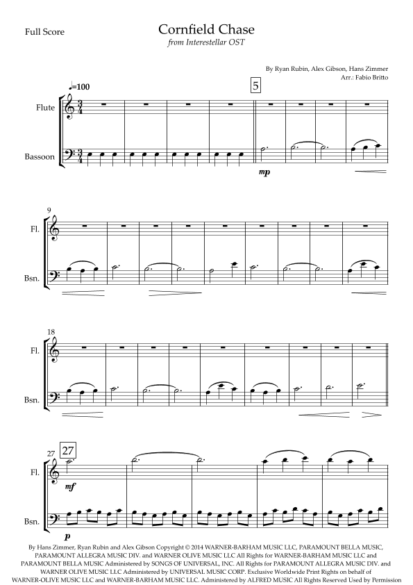 Cornfield Chase (arr. Fabio Britto)