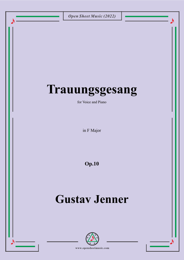Jenner-Trauungsgesang,in F Major,Op.10 (arr. OSM Press)