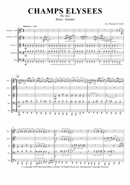 Champs Elysees (arr. Thomas H. Graf)