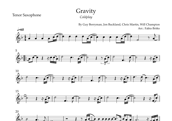 Gravity (arr. Fabio Britto)