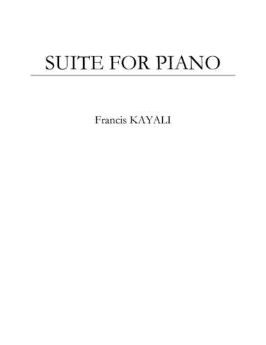Suite for Piano