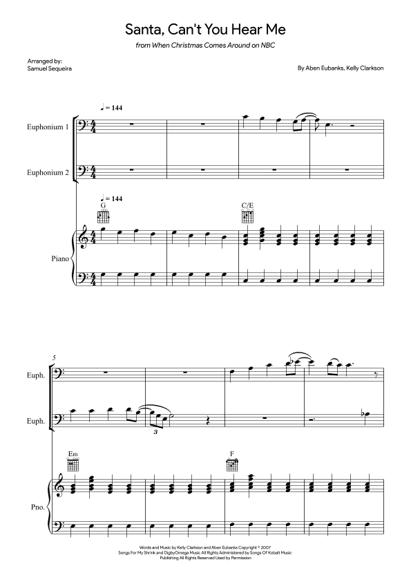 Santa Can't You Hear Me (arr. Samuel Sequeira)